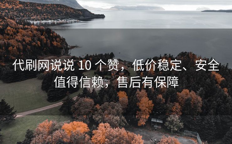 代刷网说说 10 个赞，低价稳定、安全值得信赖，售后有保障