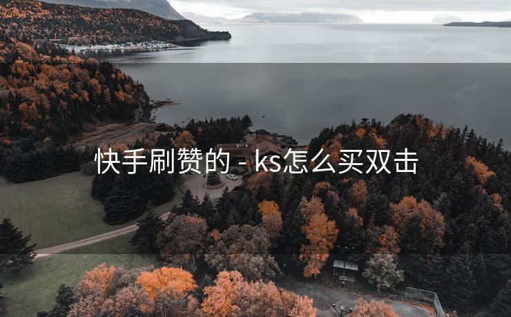 快手刷赞的 - ks怎么买双击