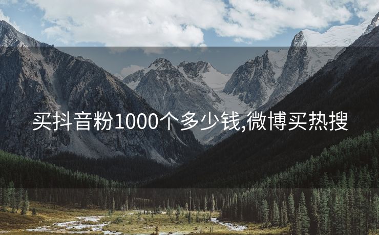 买抖音粉1000个多少钱,微博买热搜