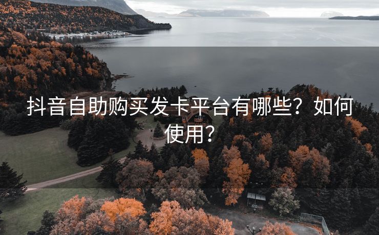 抖音自助购买发卡平台有哪些？如何使用？