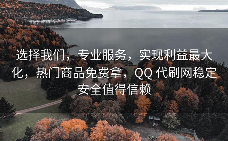 选择我们，专业服务，实现利益最大化，热门商品免费拿，QQ 代刷网稳定安全值得信赖