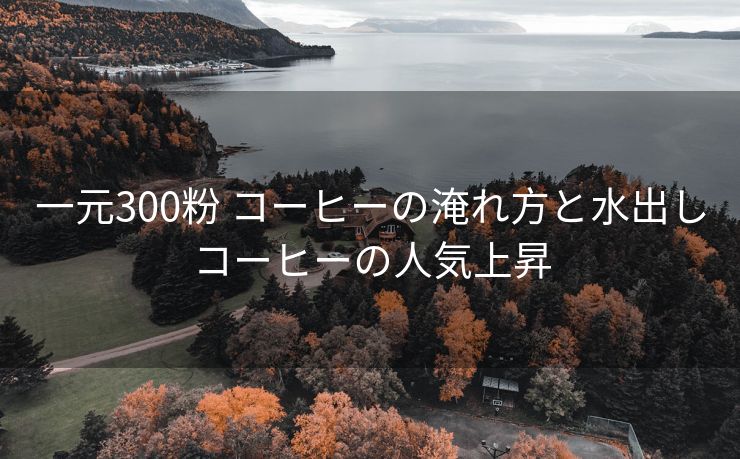 一元300粉 コーヒーの淹れ方と水出しコーヒーの人気上昇