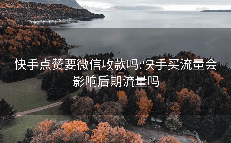 快手点赞要微信收款吗:快手买流量会影响后期流量吗