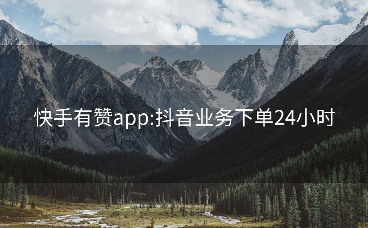 快手有赞app:抖音业务下单24小时