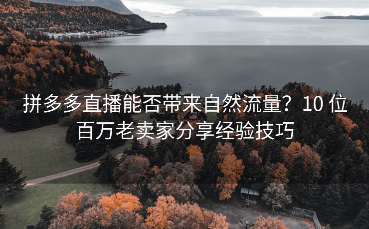 拼多多直播能否带来自然流量？10 位百万老卖家分享经验技巧