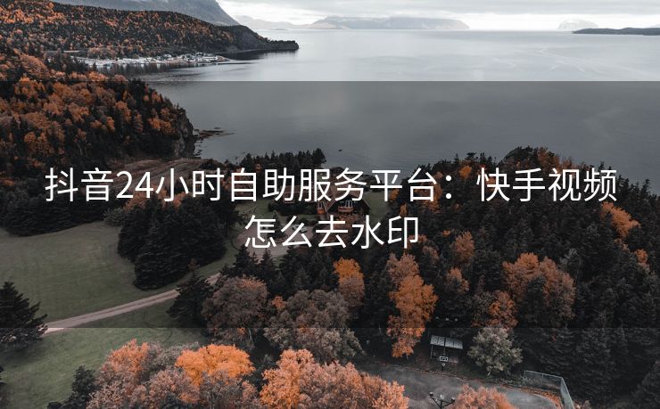 抖音24小时自助服务平台：快手视频怎么去水印