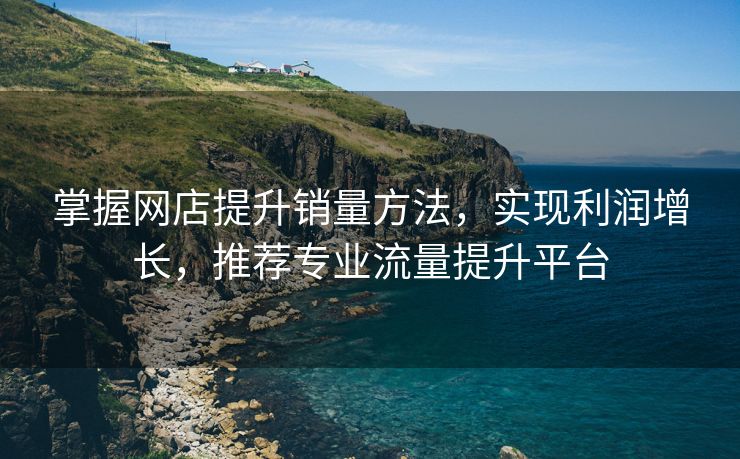 掌握网店提升销量方法，实现利润增长，推荐专业流量提升平台