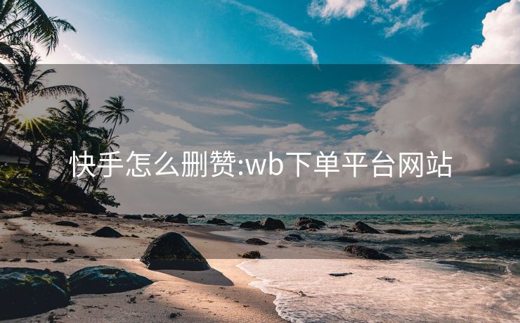 快手怎么删赞:wb下单平台网站