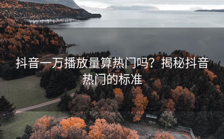 抖音一万播放量算热门吗？揭秘抖音热门的标准