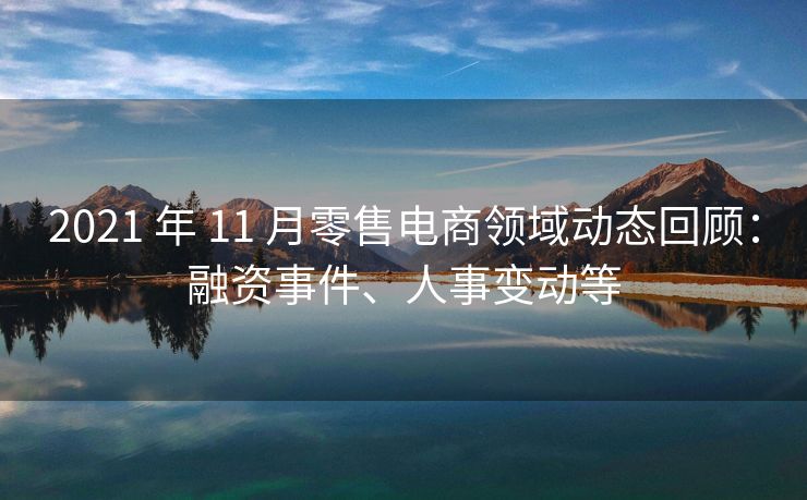 2021 年 11 月零售电商领域动态回顾：融资事件、人事变动等