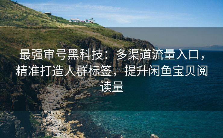 最强审号黑科技：多渠道流量入口，精准打造人群标签，提升闲鱼宝贝阅读量