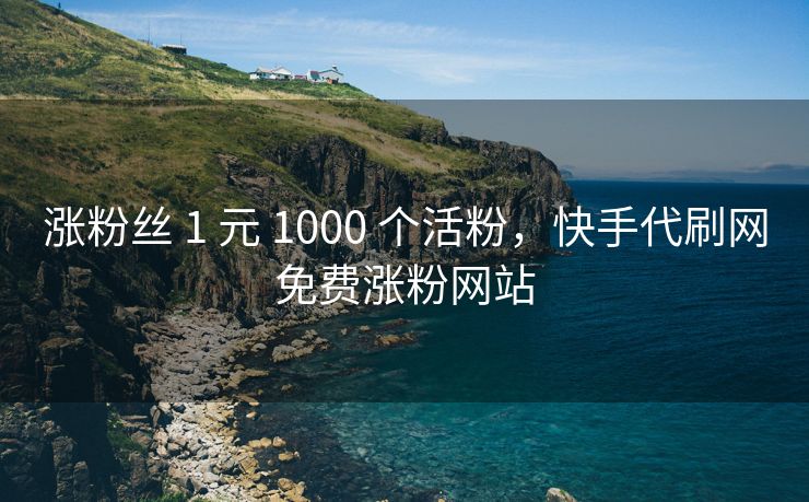 涨粉丝 1 元 1000 个活粉，快手代刷网免费涨粉网站