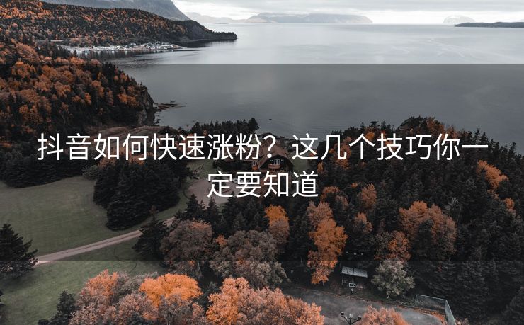 抖音如何快速涨粉？这几个技巧你一定要知道