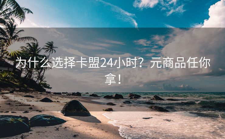 为什么选择卡盟24小时？元商品任你拿！