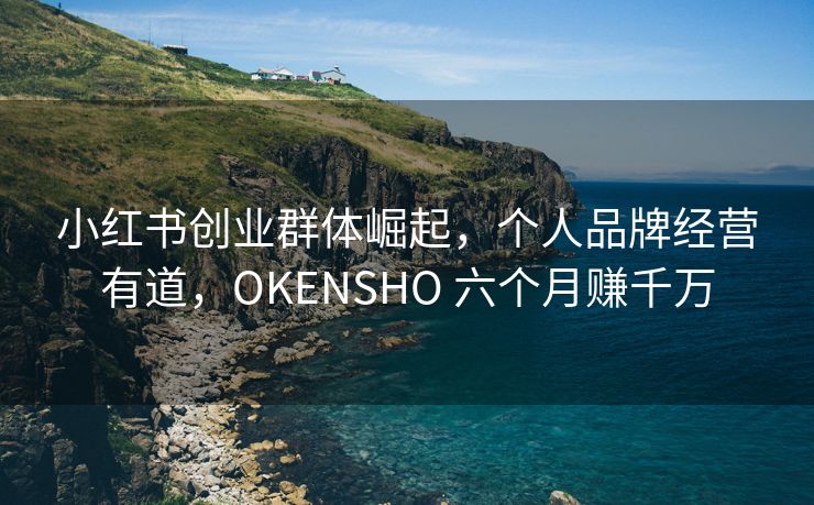 小红书创业群体崛起，个人品牌经营有道，OKENSHO 六个月赚千万