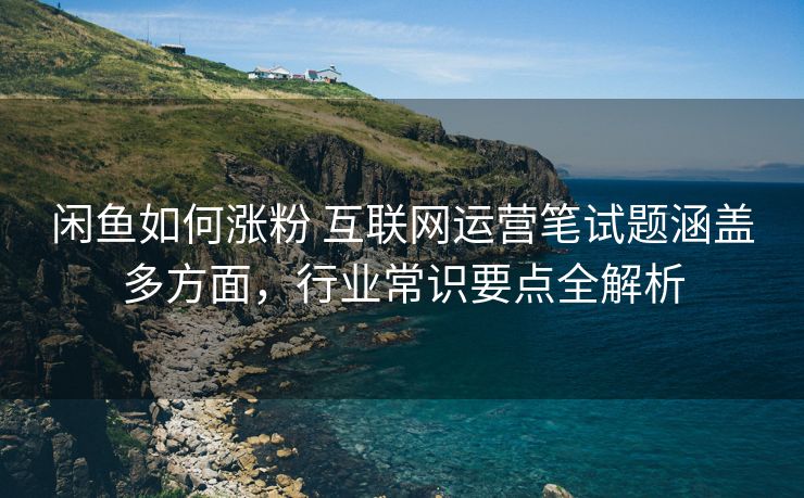 闲鱼如何涨粉 互联网运营笔试题涵盖多方面，行业常识要点全解析