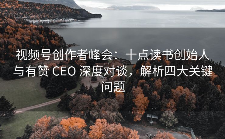 视频号创作者峰会：十点读书创始人与有赞 CEO 深度对谈，解析四大关键问题