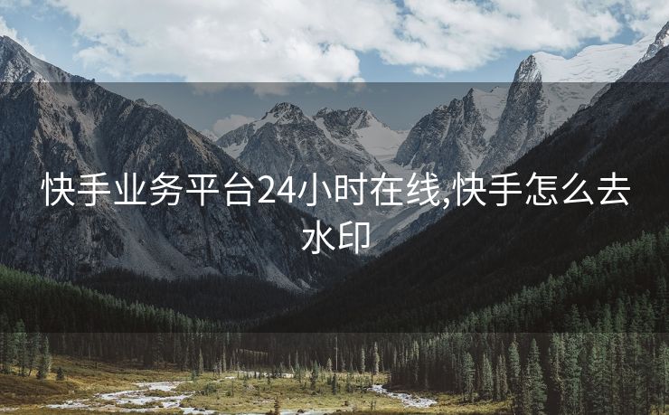 快手业务平台24小时在线,快手怎么去水印