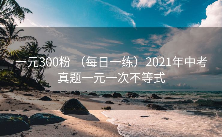 一元300粉 （每日一练）2021年中考真题一元一次不等式