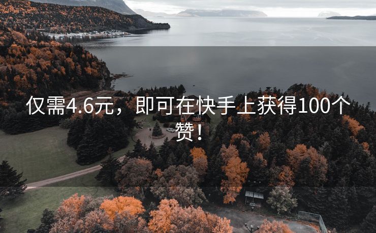 仅需4.6元，即可在快手上获得100个赞！