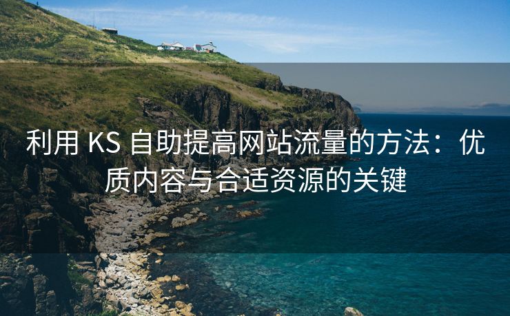 利用 KS 自助提高网站流量的方法：优质内容与合适资源的关键