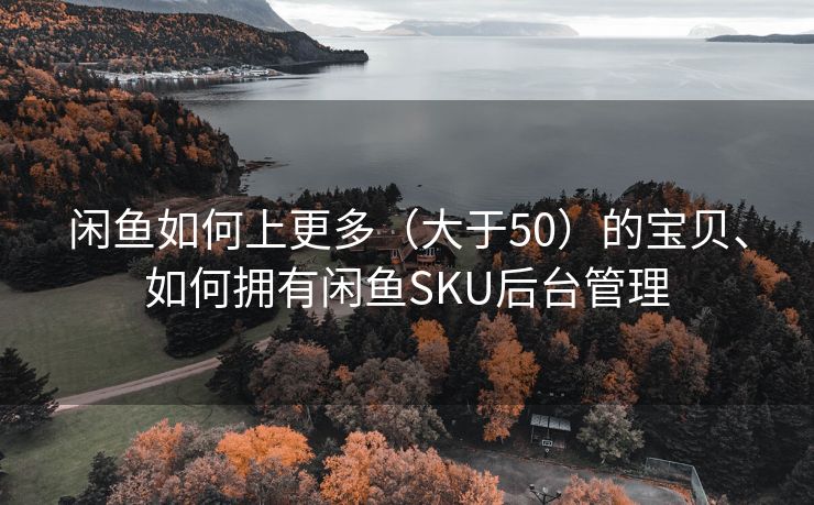 闲鱼如何上更多（大于50）的宝贝、如何拥有闲鱼SKU后台管理