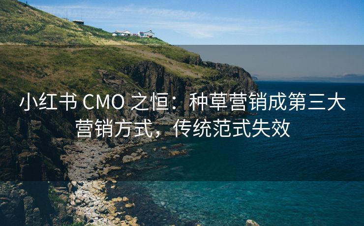 小红书 CMO 之恒：种草营销成第三大营销方式，传统范式失效