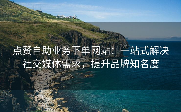 点赞自助业务下单网站：一站式解决社交媒体需求，提升品牌知名度