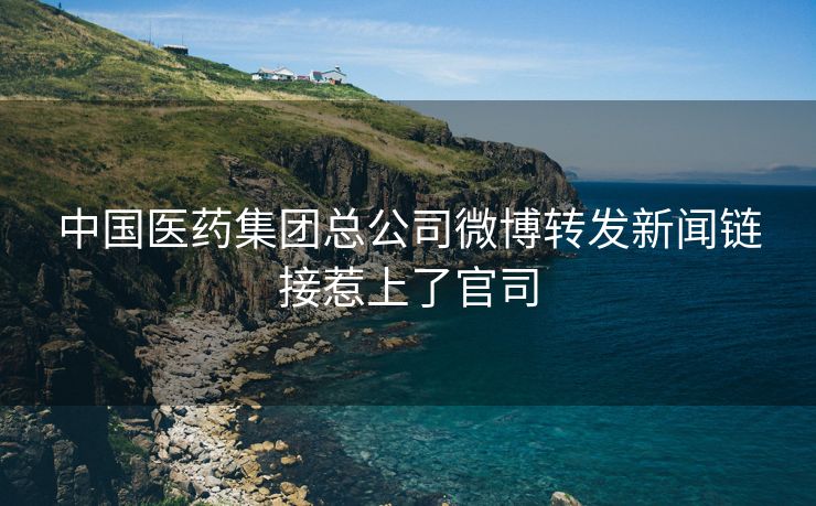 中国医药集团总公司微博转发新闻链接惹上了官司