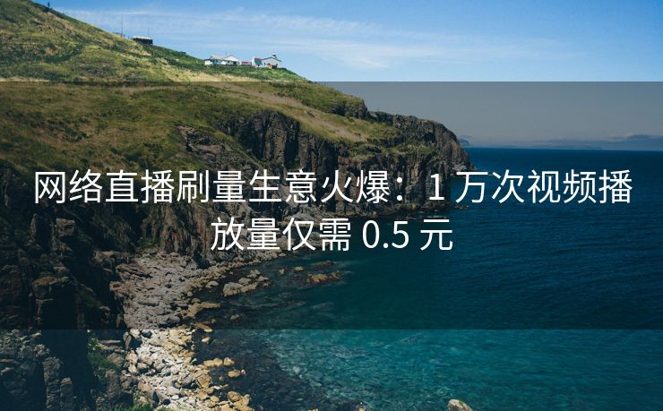 网络直播刷量生意火爆：1 万次视频播放量仅需 0.5 元