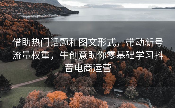 借助热门话题和图文形式，带动新号流量权重，牛创意助你零基础学习抖音电商运营